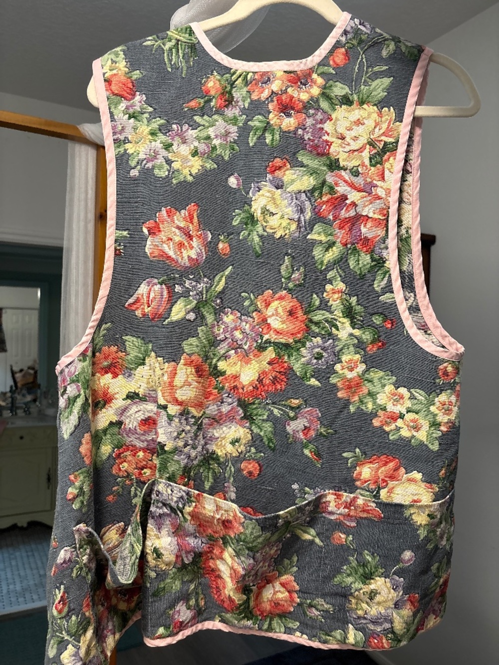 Vintage Barkcloth Apron